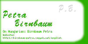 petra birnbaum business card